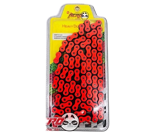 Hero Motorcycle Chain "Color-Red" 420H-120L
